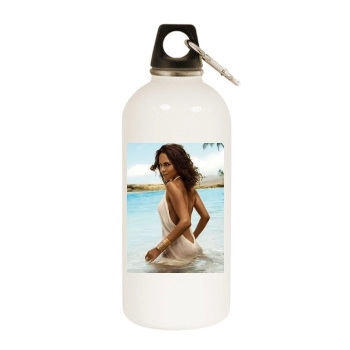 Halle Berry White Water Bottle With Carabiner