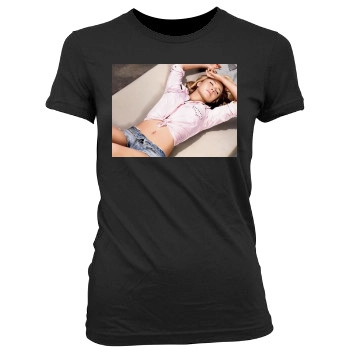 Hayden Panettiere Women's Junior Cut Crewneck T-Shirt