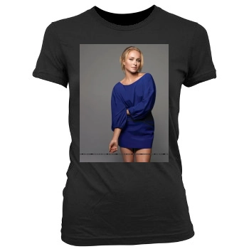 Hayden Panettiere Women's Junior Cut Crewneck T-Shirt