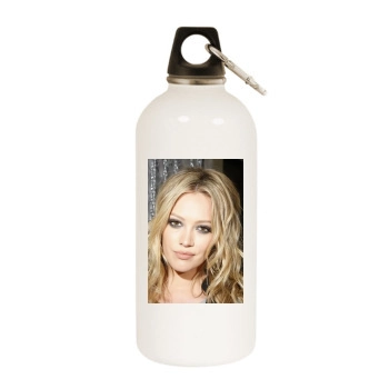 Hilary Duff White Water Bottle With Carabiner