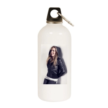 Hilary Duff White Water Bottle With Carabiner