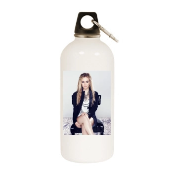 Hilary Duff White Water Bottle With Carabiner