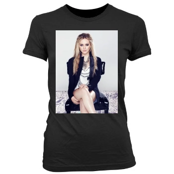 Hilary Duff Women's Junior Cut Crewneck T-Shirt