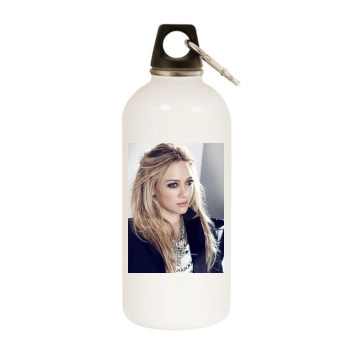 Hilary Duff White Water Bottle With Carabiner