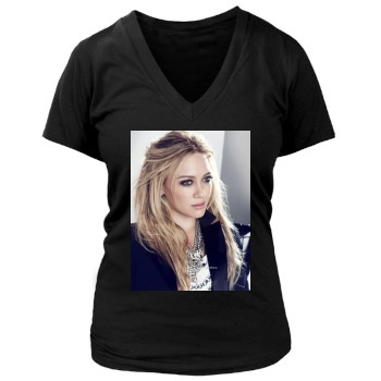 Hilary Duff Women's Deep V-Neck TShirt