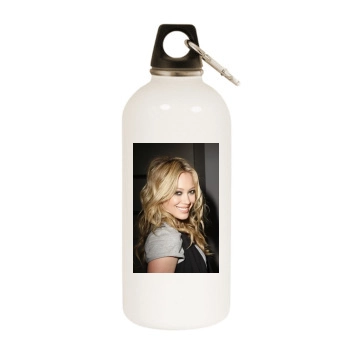 Hilary Duff White Water Bottle With Carabiner