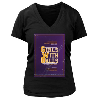 Girls with Balls (2018) Women's Deep V-Neck TShirt