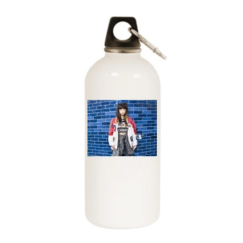 Foxes White Water Bottle With Carabiner