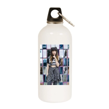 Foxes White Water Bottle With Carabiner