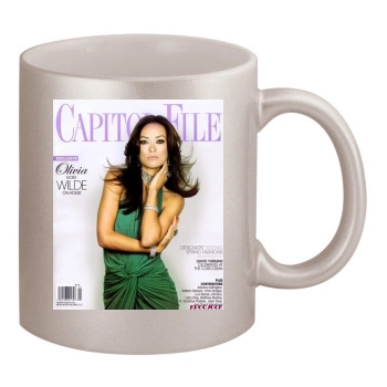 Olivia Wilde 11oz Metallic Silver Mug