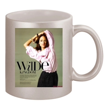 Olivia Wilde 11oz Metallic Silver Mug