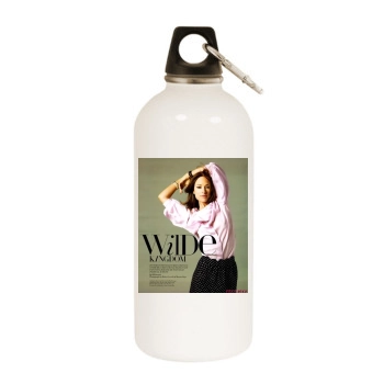 Olivia Wilde White Water Bottle With Carabiner