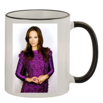 Olivia Wilde 11oz Colored Rim & Handle Mug