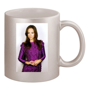 Olivia Wilde 11oz Metallic Silver Mug