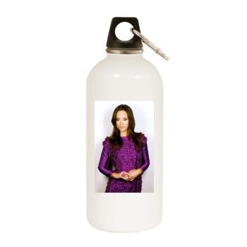 Olivia Wilde White Water Bottle With Carabiner