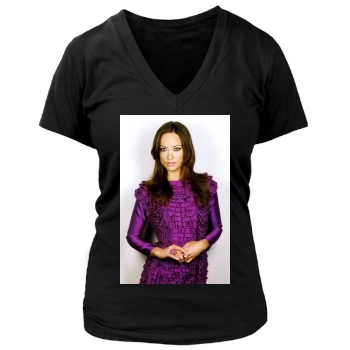 Olivia Wilde Women's Deep V-Neck TShirt