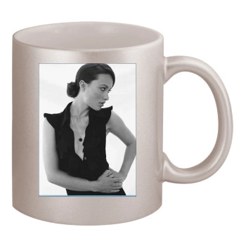 Olivia Wilde 11oz Metallic Silver Mug