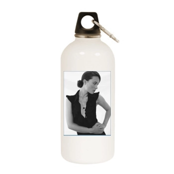 Olivia Wilde White Water Bottle With Carabiner