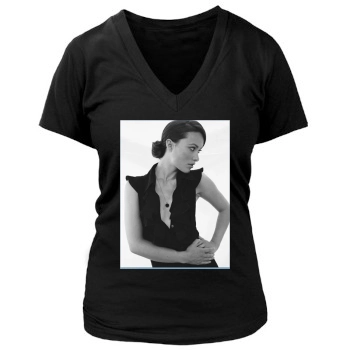 Olivia Wilde Women's Deep V-Neck TShirt