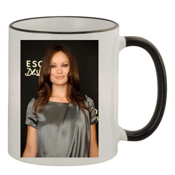 Olivia Wilde 11oz Colored Rim & Handle Mug