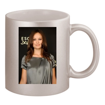 Olivia Wilde 11oz Metallic Silver Mug