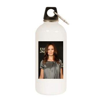 Olivia Wilde White Water Bottle With Carabiner