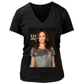 Olivia Wilde Women's Deep V-Neck TShirt