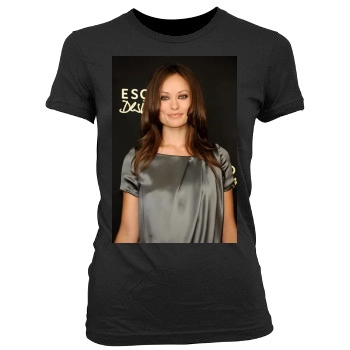 Olivia Wilde Women's Junior Cut Crewneck T-Shirt