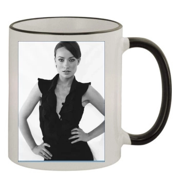 Olivia Wilde 11oz Colored Rim & Handle Mug