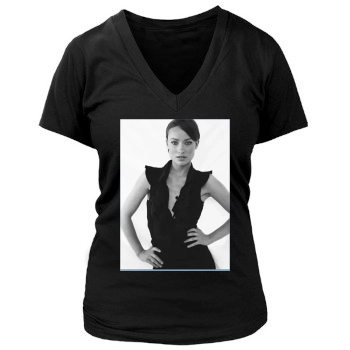 Olivia Wilde Women's Deep V-Neck TShirt