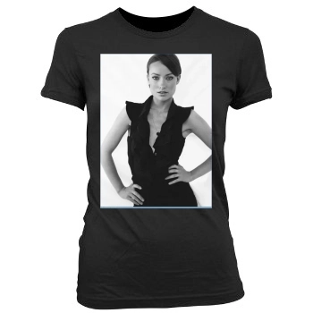 Olivia Wilde Women's Junior Cut Crewneck T-Shirt