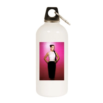 Olivia Wilde White Water Bottle With Carabiner