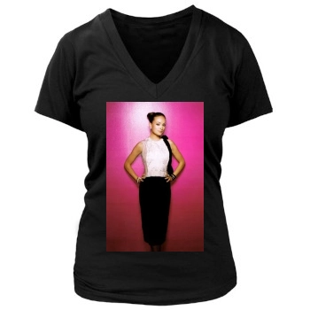 Olivia Wilde Women's Deep V-Neck TShirt