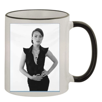 Olivia Wilde 11oz Colored Rim & Handle Mug