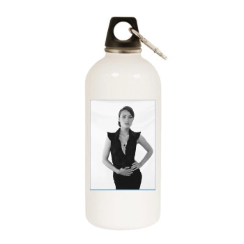 Olivia Wilde White Water Bottle With Carabiner