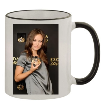 Olivia Wilde 11oz Colored Rim & Handle Mug