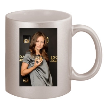 Olivia Wilde 11oz Metallic Silver Mug