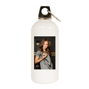 Olivia Wilde White Water Bottle With Carabiner