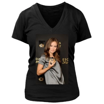 Olivia Wilde Women's Deep V-Neck TShirt