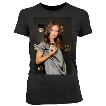 Olivia Wilde Women's Junior Cut Crewneck T-Shirt