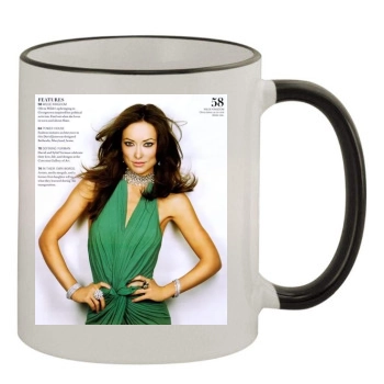 Olivia Wilde 11oz Colored Rim & Handle Mug