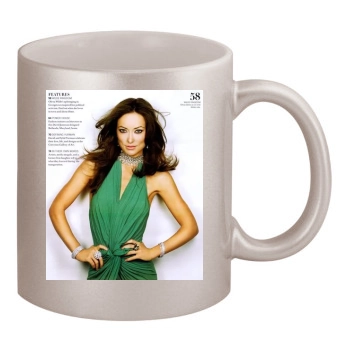 Olivia Wilde 11oz Metallic Silver Mug