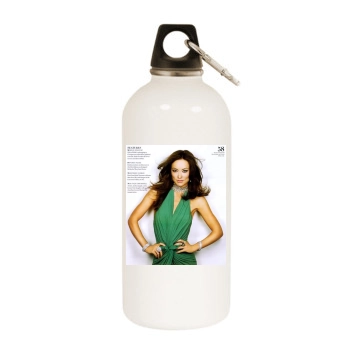 Olivia Wilde White Water Bottle With Carabiner