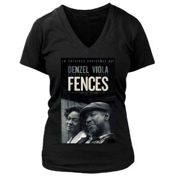 Fences (2016) Women's Deep V-Neck TShirt