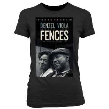 Fences (2016) Women's Junior Cut Crewneck T-Shirt