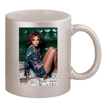 Saffron Burrows 11oz Metallic Silver Mug