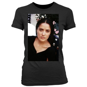 Salma Hayek Women's Junior Cut Crewneck T-Shirt