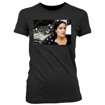 Salma Hayek Women's Junior Cut Crewneck T-Shirt