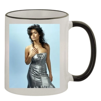 Sarah Shahi 11oz Colored Rim & Handle Mug