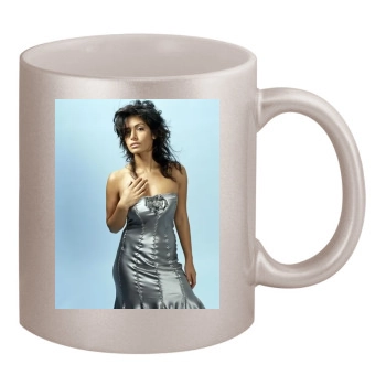 Sarah Shahi 11oz Metallic Silver Mug